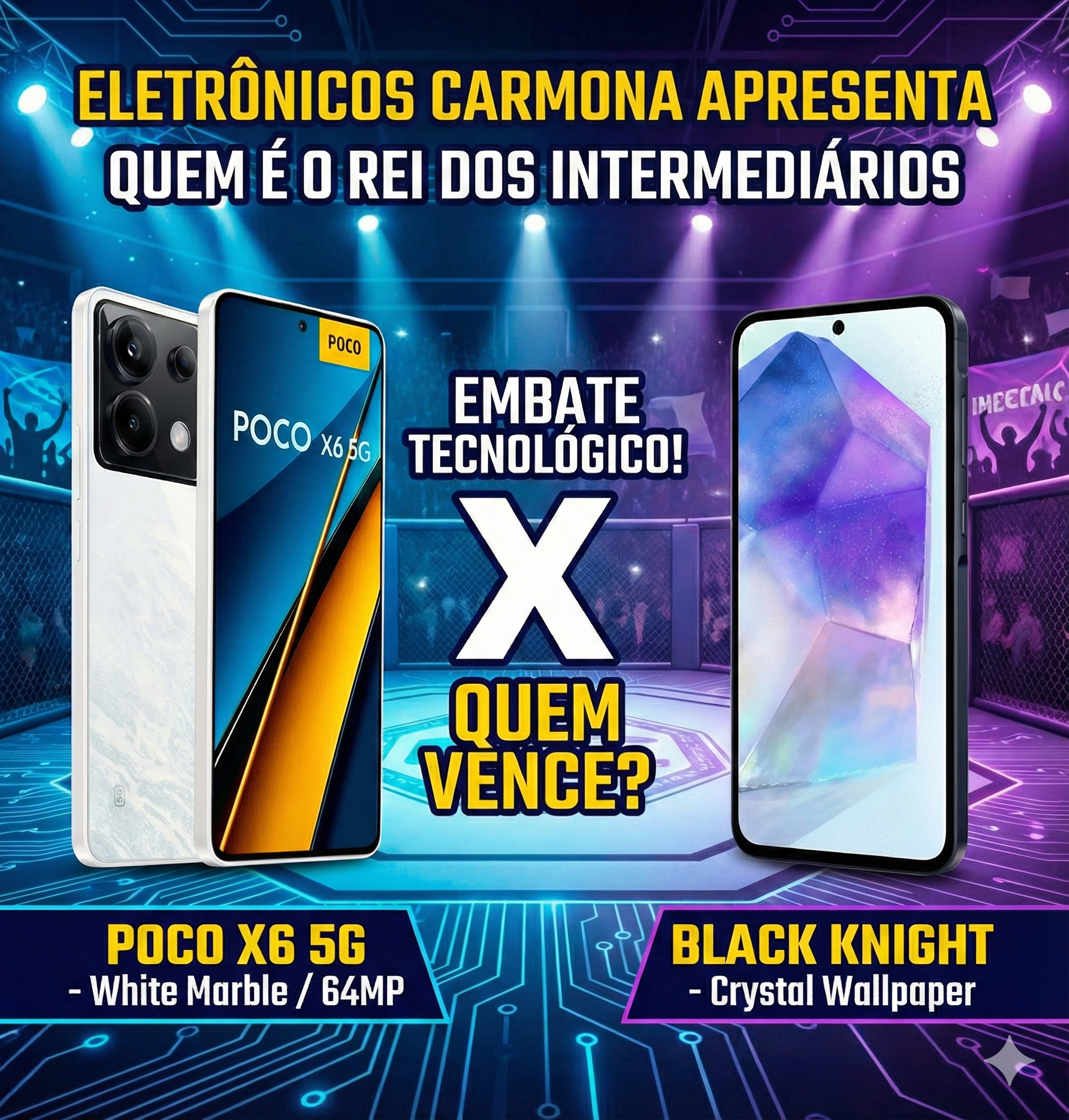 Samsung Galaxy A55 vs POCO X6 Pro: Qual o verdadeiro "Rei dos Intermediários" em 2026?